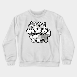 Cute Cerberus Corgi Crewneck Sweatshirt